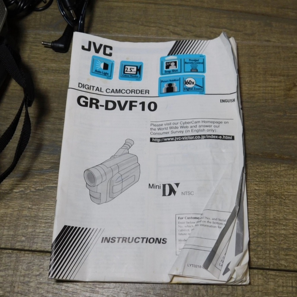 Vtg JVC GR-DVF10U MiniDv Cybercam Camcorder Camera Complete Works Please READ